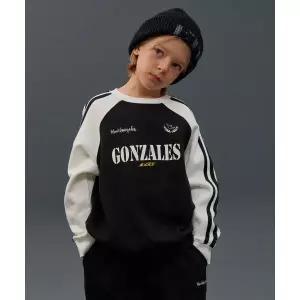 마크곤잘레스 키즈 MARK GONZALES KIDS 곤잘레스 라글란 테이프 맨투맨-블랙 880560