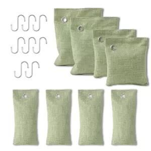 리크플 냄새제거숯 습기 주머니 대나무 8p세트 탈취활성탄 냉장고 공기정화 제습 제거 차량 탈취제