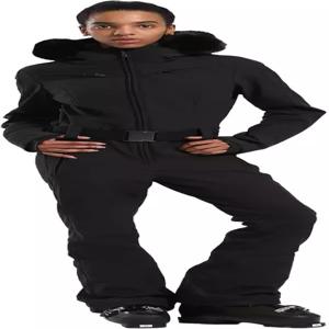 GSOU 스노우 여성 스키복 원피스 스노우수트 스노보드 슬림 단열 점프수트 재킷 야외 스포츠용 방수 방풍