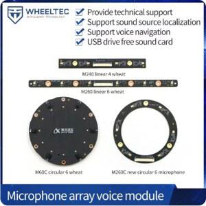 PLC모듈 음성 선형 4개의 마이크 6개의 IFlytek 소음 원거리 필드 어레이 보드 ROS 모듈
