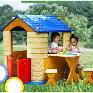 아기집 블루 집+책상+의자세트 에듀플레이하우스2 어린이책상 어린이의자