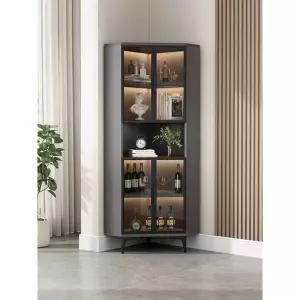 가정용 거실 코너장 양주 유리 미니 다용도 모서리장 진열장 모서리 엔틱 술장