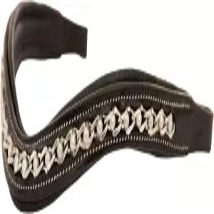 말을 위한 엑시온 커브드 크리스탈 브라우밴드 u2013 소프트 패딩 블링 잉글리시 브릴 마장마술 쇼 점프