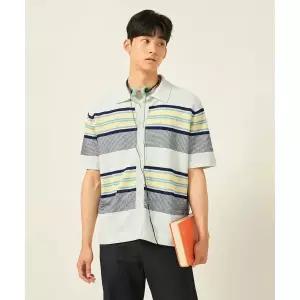 BEANPOLE MEN 멀티 스트라이프 셔츠형 카디건 라이트 그린 (BC555AC61L) BC555AC61L