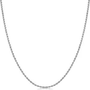 올 스털링 실버 체인 다이아몬드 컷 1.55.4mm 남성 로프 다이아몬드컷 925 브레이드 트위스트 링크 목걸이