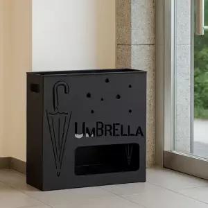설렘하우스 비오는날 대용량 업소용 우산꽂이 22구 블랙 식당 병원 매장용 철제 입간판우산꽂이
