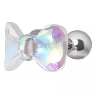 [미니아트] 써지컬 스틸 오로라 리본 패션 피어싱 한쪽