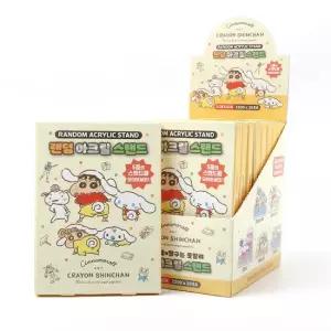 산리오 시나모롤 짱구 5종 랜덤 아크릴 스탠드 책상 장식 10개 세트