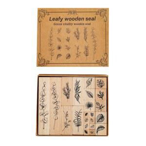 후랄로나 나무 고무 스탬프 세트 빈티지 장식 장착 고무 스탬프 식물 꽃 동물 패턴 DIY 나무 고무 스탬프로 공예 스크랩북 일기 채식