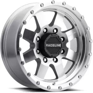 레이스라인 휠 935MC 디펜더 가공 클리어 코트 17X9 8X165.1 볼트 패턴 -12mm 오프셋 /(4.5 B /S) 8 스포크