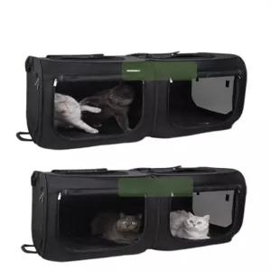 강아지 카시트 2마리용 뒷좌석 차량용 애견 차시트 케이지 이동가방 펫 안전 좌석