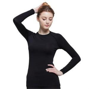 여성용 올뉴 일반 혹한기 긴팔 라운드넥 기모내의 상의