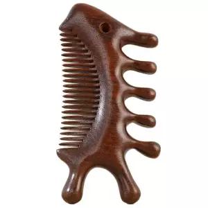 원목 해마빗 괄사 손지압기 두피 얼굴 경락 스트레스 승모근 안마기 마사지 마사지기 지압