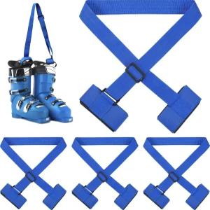 쿠셔닝 패스너 테이프 스트랩 루프로 어깨를 조절할 수 있는 블루루 4팩 스키 캐리어 루프 강력