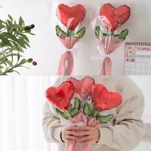 하트 꽃다발 풍선 생일 파티 용품 졸업 포토존 선물 조화 세트 입학(50개입) 무료배송