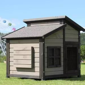 원목 초대형 견사 실외 대형견 개집 야외 진돗개 마당