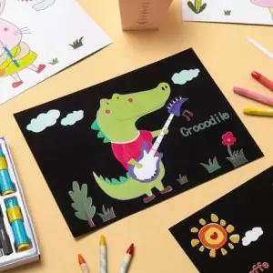 인기 재료 북 스크래치페이퍼 컬러링 10장