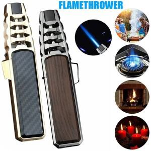 라온식 야외 펜 스프레이 건 제트 부탄 파이프 라이터 주방 바베큐 금속 토치 터보 방풍 시가 남성용