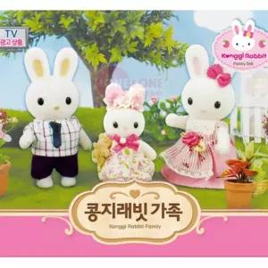 4살 5살 여아 크리스마스 선물 콩지 래빗 가족 인형 피규어 세트 엄마 아빠 아기 콩쥐 소꿉 역할 놀이 조카