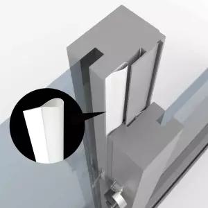 창틈이 외풍차단 창틈이 점착형 틈새막이 문풍지 2.4M x 1개, 반투명