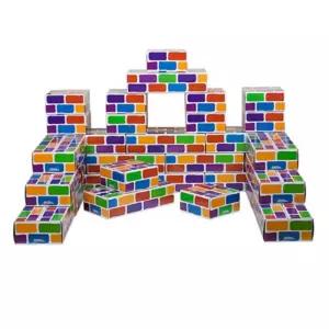 빅사이즈 칼라 어린이집 종이 상자 큰 벽돌 블럭 쌓기 영역 교구 블록 놀이 튼튼한 종이집 만들기 유아 감