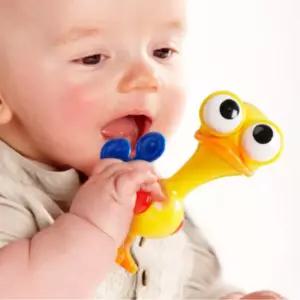 아기 안심 소재 돌리면 소리나는 타조 동물 인형 유아 호기심 자극 소근육 감각 발달 장난감 돌쟁이 2돌 아