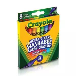 유아 굵은 워셔블 크레용 수성 크레욜라 8색 크레파스 아기 물감 크래용 색칠 놀이 엄마표 미술 도구 꽃 그