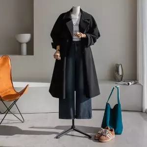 (안나앤플러스) 더블빈 2온스 벨트 코트[코트DZ593] 빅사이즈