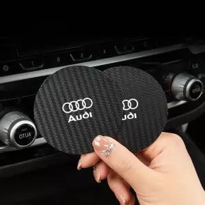 아우디 호환 차량용 컵홀더 패드 물결무늬 패턴 받침대 차량용품 최고급 가죽 소재 2개입 세트