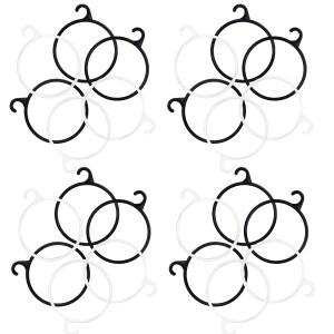 40pcs 스카프 걸이 링 옷장  마그네틱 의류 보관함 정리함 숄 넥도구 미끄럼 방지