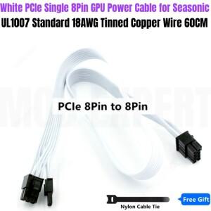화이트 PCIe 그래픽 카드 GPU 전원 케이블 Seasonic PRIME SnowSilent VERTEX GX FOCUS 모듈러 장치 PSU 60