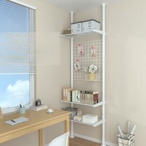 프리 스탠딩 확장형 빨래 건조대 침실 복도 무타공 설치 수납 정리함 탄소강 다용도