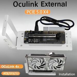 PCIe 5.0 x4 DOCK-OC7 128GB/s OCuLink 노트북 외장 그래픽 카드 게이밍 GPU 독 M.2 NVMe - SFF8612 Oculin
