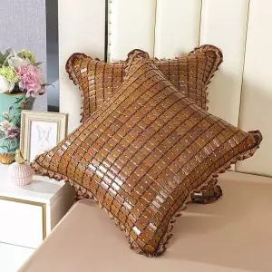 마작 쿠션 커버 사무실 여름 소파 대나무 베개