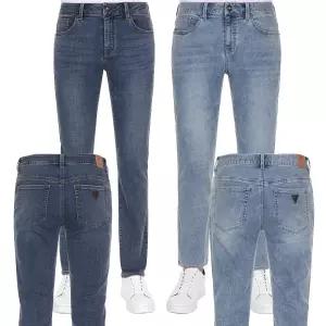 게스 기모청바지 남성 겨울 남자청바지 스판 테이퍼드 중청