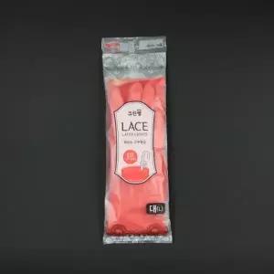 크린랩- 레이스고무장갑 코랄 대