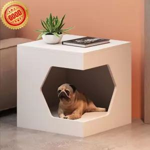 강아지 하우스 세트 협탁 침대 테이블 탁자 옆 강아지집 숨숨집 소형중형 조립