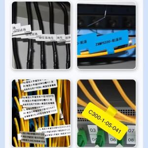 니임봇 B1/B21/B31/B4/B203/B3S 케이블 라벨 프린팅 용지 통신 네트워크 와이어 분류용 자가 접착 스티커