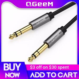 QGeeM 6.5mm 잭 오디오 케이블 남성-남성 Aux 1m 2m 3m 기타 믹서 앰프베이스