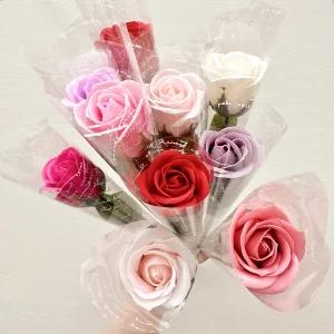 머치솝플라워 꽃 한송이 장미 레드 비누꽃 교회 졸업 행사