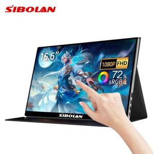 시볼란 15.6인치 노트북 모니터 1080p 터치스크린 확장기 1920x1080 72% sRGB USB-C HDMI 여행용 맥 & 윈도
