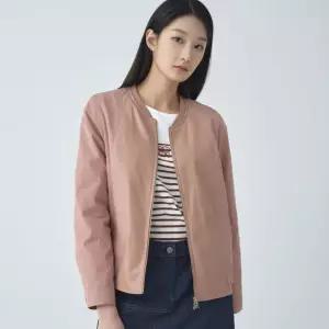 [지센] 여성 레더패치 봄버 코트 LCCAO224_PK