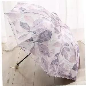 나뭇잎 자수 레이스 양산 자외선차단 햇빛차단