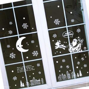 [2개구성] 겨울X-MAS 밤하늘산타 FDX-2101 인테리어 꾸미기 크리스마스 스티커 IOW0DE83A