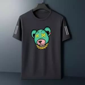 013 화난곰 남성 아이스 기능성 라운드 반팔티