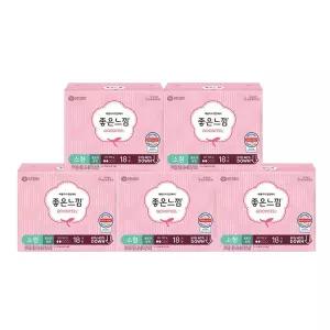 유한킴벌리 좋은느낌 울트라슬림 날개 소형 18매 x 5팩/ 생리대