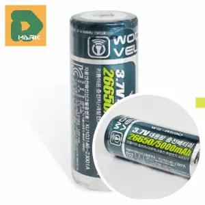 오래가는 충전배터리 26650 고용량 5000mAh 랜턴 LED 산업용 건전지 낚시 리튬이온 캠핑 후레쉬 전용