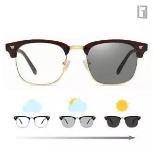 블루라이트차단 변색 하금테 안경 선글라스 골드티 WFFWI7V