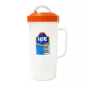 덕신 손잡이 빨대물컵 500ml 1개 주황 환자용물컵 빨대컵 병원