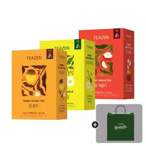 티젠 꿀홍차 혼합 3종 15티백x3박스 (+쇼핑백)